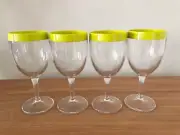 TUPPERWARE CHIC DINING WINE GLASSES SET (4) *NEW IN ORIGINAL PACKAGE*