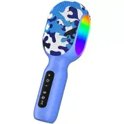 Karaoke Microphone Machine for Kids, Bluetooth Microphone with LED Light, Por...