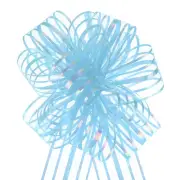 10pcs 4 Inch Large Pull Bows Gift Wrapping Bows Ribbon Organza Light Blue