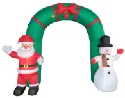 Christmas Air Blown Inflatable Yard Decoration Santa Snowman Red Bow Tie Archway