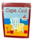 Cape Cod Flag 28” X 40” Adirondack Chair On The Beach, Sailboat, Sea & Sand
