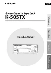 Onkyo K-505TX Tape Deck Owners Manual