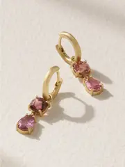 [Irene Neuwirth] Irene Neuwirth - Gemmy Gem 18-karat Gold, Morganite And Tourmaline Earrings - One size One size Gold