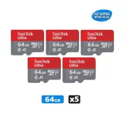 Sandisk Ultra 64GB MicroSD Memory Card Steam Deck Nintendo Switch 3DSXL (5 Pack)