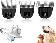 TGSBHIO Size 3F/4F/5F/Replacement Blade for nebot P1 Pro Pet Grooming Kit & Vacuum,Cut Length 1/2"(13mm) 3/8"(9.5mm) to 1/4”(6.3mm) to,Made of Ceramic Blade & Stainless Steel Blade,3 Pack