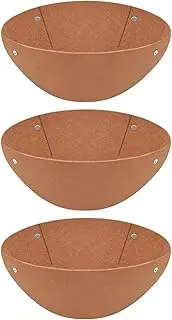 Planter Liners for Outdoor Plants,Window Box Felt Filler | Breathable Round Basket Liners Replacement Set of 3 for Gardening Drainage Garden Decoration Planter