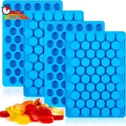 Round Candy Molds, Silicone Snack Molds for Hard Candy Gummy Chocolate Jello, 4