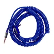 VCC090 Blue Coiled 1/4" Cable with Mesh Bag, 29.5'