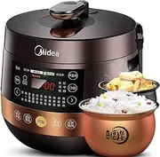 Pressure Cooker, Multi-functional Electric Cooker, 4.8L Slow Cooker, 1000W Rice Cooker with 15 Menus Adjustable Cooking Time Pressure for 5-6 People Use with 2 Inner Pots