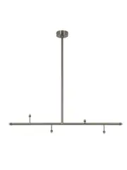 Orray 6 Light LED Colour-Shifting Linear Pendant Frame Only in Brushed Chrome