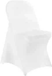 Stretch Spandex Chair Covers - White 50 PCS, Folding Kitchen Chairs Cover, Unive