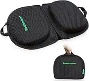 IHEALTHCOMFORT Small Travel Seat Cushion,Portable and Foldable Gel Memory Foam Cushion,Multi-Functional Supportive Firm Butt Pillow,for Long Sitting Driving Trip