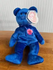 Ty Vanda The Blue Singapore Bear Beanie Babies Buddy Large Stuffed Toy With Tag