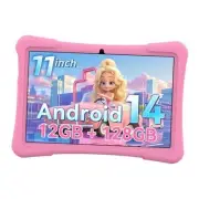 Android 14 Tablets,Unisoc A75 8 Core CPU.11 Inch Tablet.12GB+128GB (1TB Pink