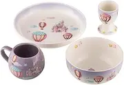 Ashdene Up in The Sky 4 Piece Kids Breakfast Set Purple