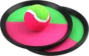 2 Pieces Velcro Ball Game Catch Ball Set, Velcro Ball Game for Children, Velcro Ball Game with 2 Velcro Ball Paddles and 1 Velcro Ball for Waterproof Outdoor Garden Games Toy Children