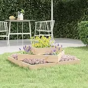 Raised Garden Bed, Elevated Planter Box Plant Container 83x83x27 cm Solid Wood Pine