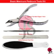 Basic Manicure Pedicure Tools Kit Ingrown Toenail Clipper Nail File Foot Filer