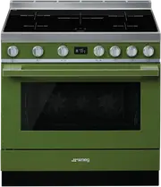 Smeg Portofino 90cm Induction Upright Cooker Olive Green