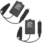 2X Battery Eliminator DC Car Adapter Power Supply Baofeng UV5R UV5RA UHF Radios