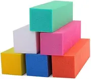 12PCS Colofull Square Nail File Sponge Art Buffer Buffing Polishing Manicure Polisher Pedicure Nail Tool Kit Set Sanding Block Grit For Toenails Fingernails