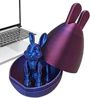 3D Egg Toy Ornaments - Flexible Joint Fidget Toy 3D Printed Egg Toy,Crystal Articulated Easter Ornaments Home Decor for Desk & Home