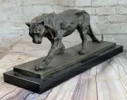 Bronze Panther signiert Bugatti Bronzefigur Bronze Figur Bronzeskulptur Bronze