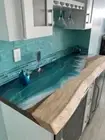 Epoxy Table Top Resin Walnut Custom Order For Kitchen Slab, Counter Top