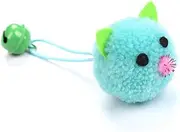 YARNOW 5pcs Adorable Plush Cat Molar Mouse Head Teaser with Bell Sound for Chewing and Playtime Reduces Boredom and Destructive Behavior Random Color