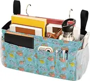 Bedside Caddies Hanging Bed Organizer Storage Bag for Bunk and Hospital Beds,Dorm Rooms Bed Rails Cute Cartoon Puffer Fishs