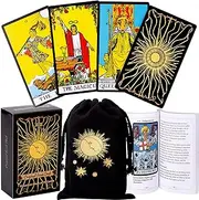 Vitacera Original Tarot Cards Deck with Guidebook & Linen Tarot Bag - Smith Classic Artwork, Traditional Standard Tarot Decks, Durable Tarot Cards Set for Beginners to Advanced
