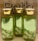 Bath & Body Works LOT of 3 Bottles Cucumber Melon Body Wash Shower Gel 10 oz
