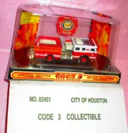 Code 3 #02451-49 CITY OF HOUSTON Fire Department ENGINE 49 1:64 NEW IN BOX