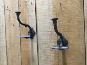 Cast Iron Rust Coat And Hat Hook—Set Of 2 (0090)