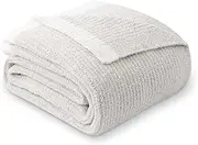 MH MYLUNE HOME Ultra Soft Ribbed Throw Blanket for Couch 60x80 Inches Luxurious Super Cozy Fluffy Microfiber Blanket Plush Warm Reversible Throw Blankets for Sofa Bed - Beige 60 x 80 Inches