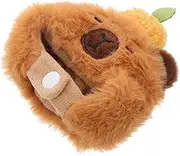 Mobestech Dress up Plush Hat Soft Guinea Pig Hat for 17cm Dolls for Imaginative Play