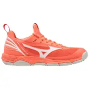 Mizuno - Womens Wave Luminous NB - Netball Shoes (Living Coral/White)
