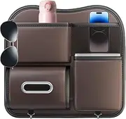 Car Back Seat Trash Bag,Auto Back Seat Tissue Storage Container - Car Portable Waste Can, Multi-Functional Car Leather Garbage Can