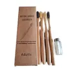 4 Pack Bamboo Toothbrush and Biodegradable Floss set