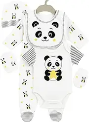 [Bloomsworld] Unisex Newborn Baby Clothes Gift Set, Coordinated Outfit for Boys and Girls from 0 to 9 Months