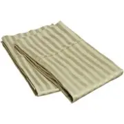 400 Thread Count Egyptian Cotton Standard Pillowcase Set Stripe Sage