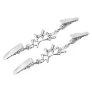 2pcs Sweater Clips Retro Cardigan Collar Clip Dress Shawl Clip(Silver)