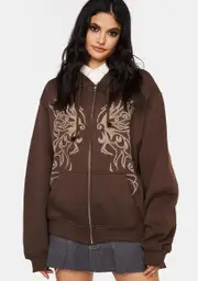 [Minga] Fairy Wings Zip Up Hoodie Jacket