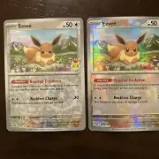 Eevee 074/131 Prismatic Evolutions Pokémon Day Stamped Reverse Holo + Poke Ball