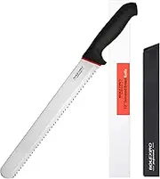 BOLEXINO 12 Inch Wavy Edge Serrated Bread Knife With Non-Slip Softgrip, Sharp & Long Blade For Homemade Bread, Crusty Breads, Cake, Bagel, Japanese High Carbon Stainless Steel