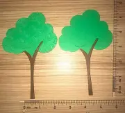 5 TREE #2 paper cardstock paper die cut embellishments
