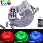 110V 220V 5050 RGB LED neon lights strip Bluetooth-compatible controller set