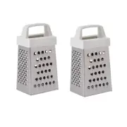 HIC Kitchen Mini Garlic Grater Slicer, Stainless Steel, Set of 2
