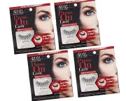 Ardell Press On Lash, Full Length & Volume, Self Adhesive, Wispies (Pack of 4)