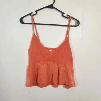 O'Neill Orange Flowy Strappy Beachy Florentina Top NWT Size Large Juniors